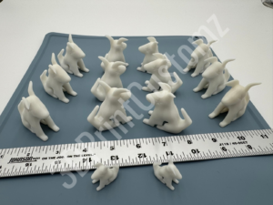 a group of white clay animals 3DPrintCustomz Custom 3D Resin Printing
