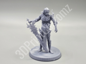 a statue of a person holding a sword 3DPrintCustomz Custom 3D Resin Printing