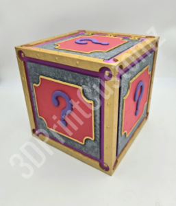 a colorful box with a logo 3DPrintCustomz Custom 3D Print Design Painting