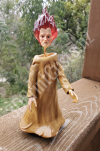 a statue of a person wearing a red headdress and holding a staff 3DPrintCustomz Custom 3D Print Design Painting