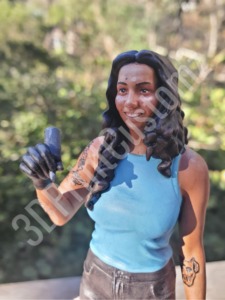 a woman with tattoos holding a hammer 3DPrintCustomz Custom 3D Print Design Painting
